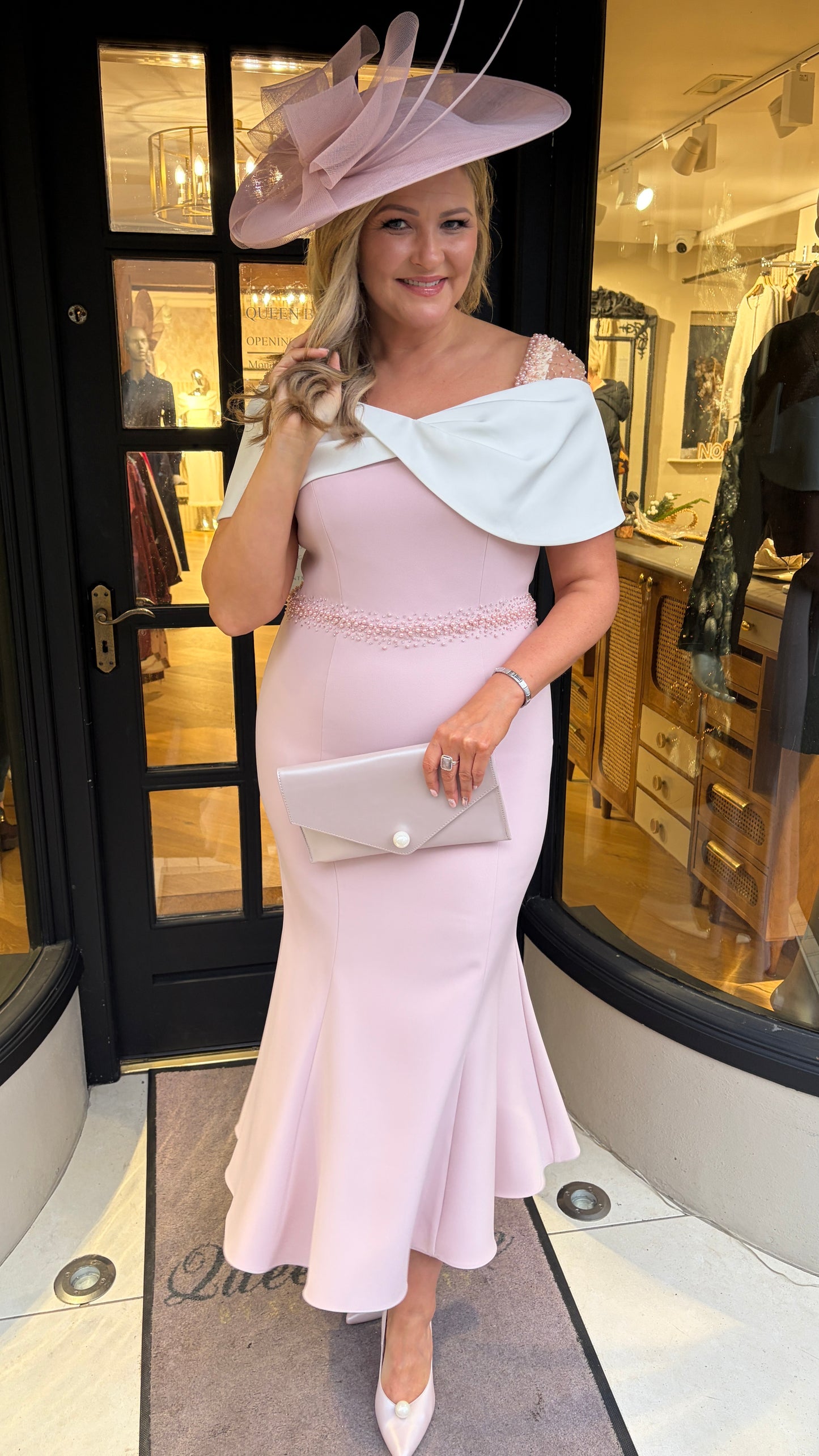 Couture Club 1G294 Pale Rose and Ivory Dress