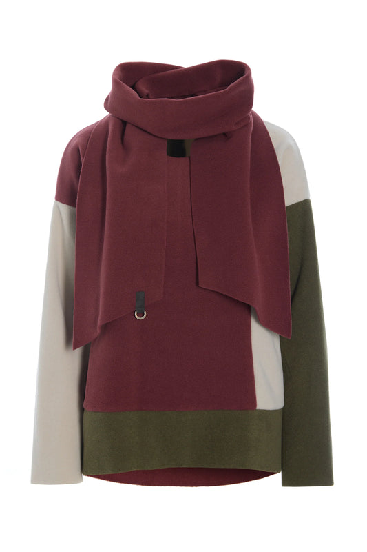 Henriette Steffensen 1412 Bordeaux/Kit/Moss Blouse