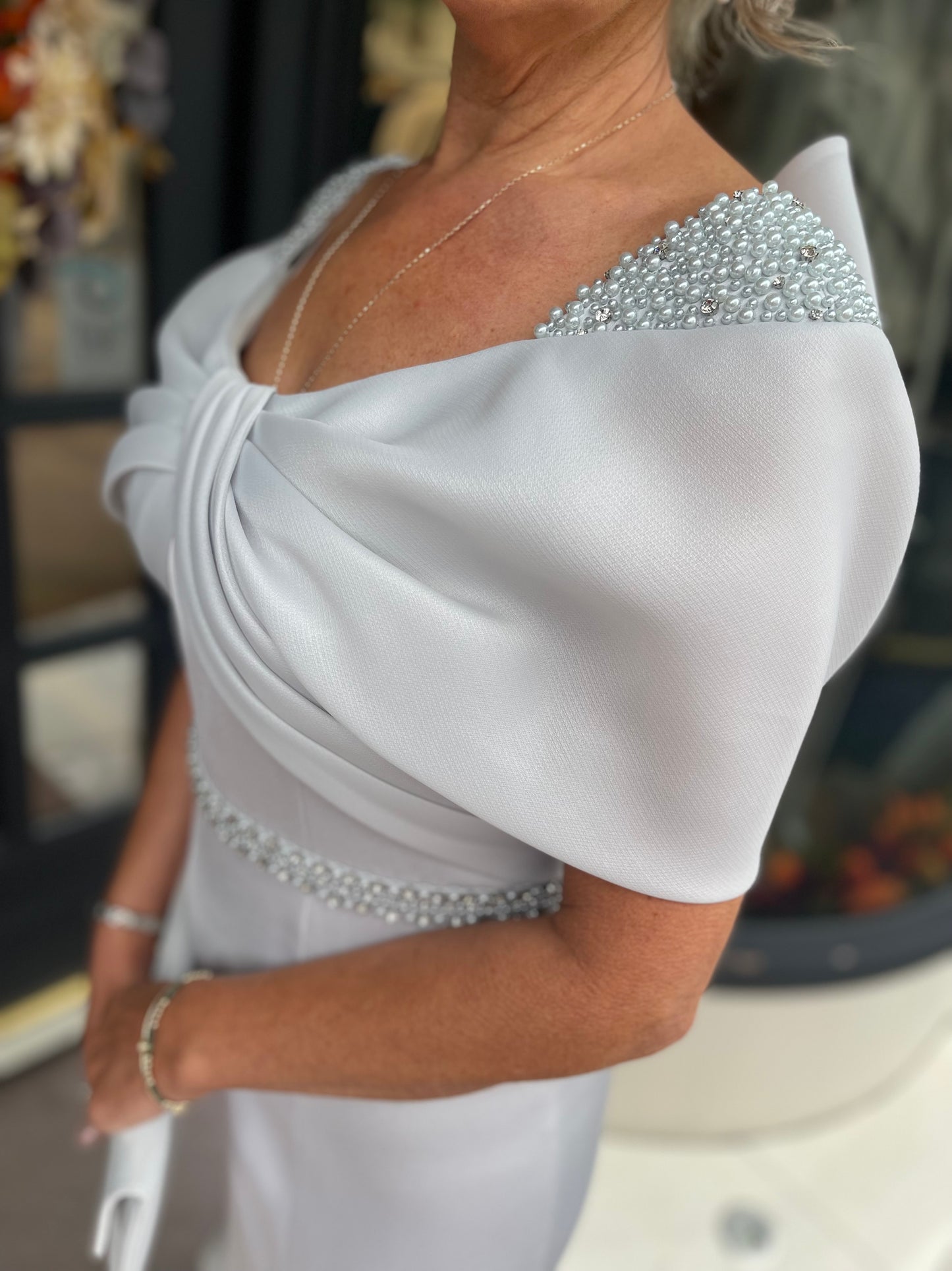 Couture Club 1G2L Light Grey Dress