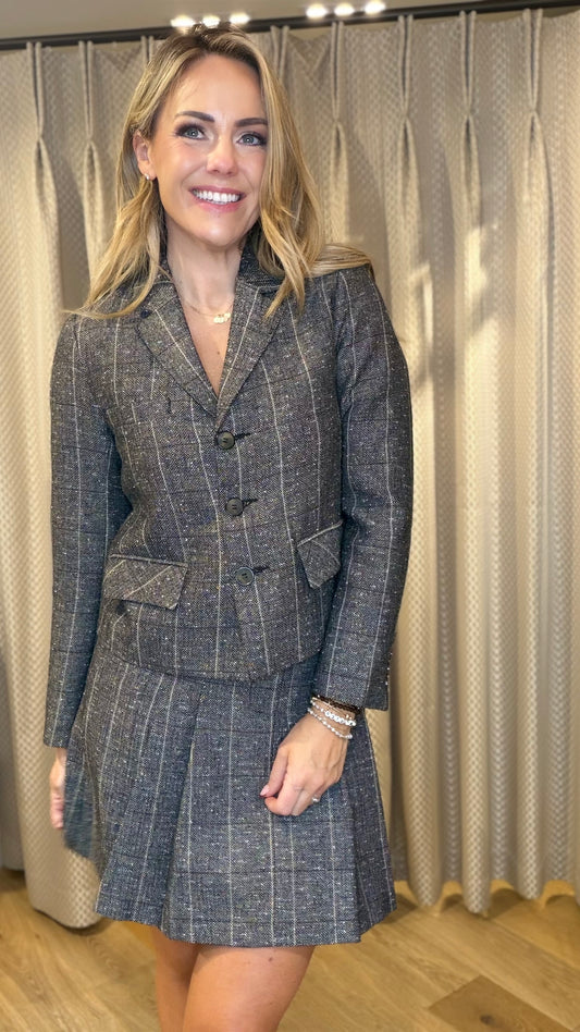 Molly Bracken R1752EH Black Woven Blazer