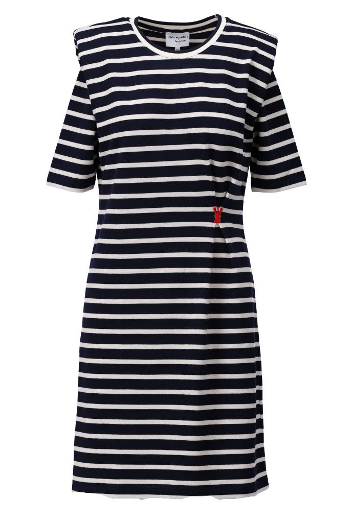 K Design C753L Navy Striped Dress