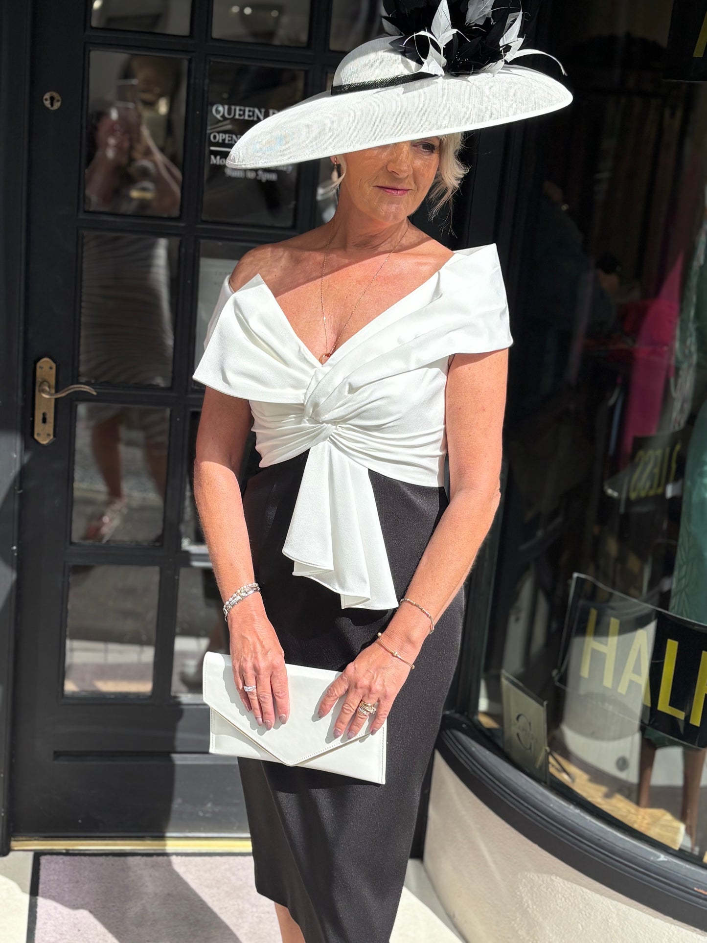 Veni Infantino Black and White Mother of the Bride Dress - 992551