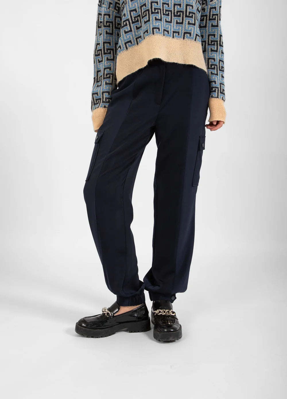 Coster Dark Blue Cargo Pants