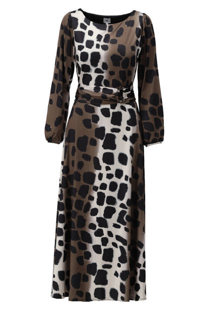 K Design D118 Maxi Animal Print Dress
