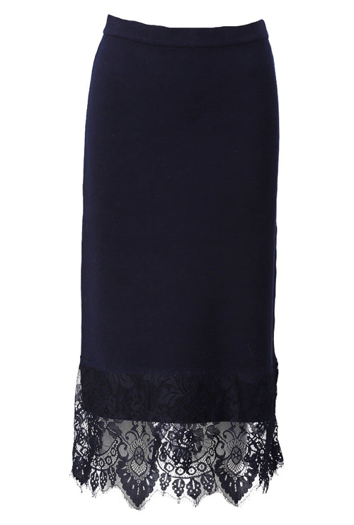 K Design D839L Black Knit Lace Skirt