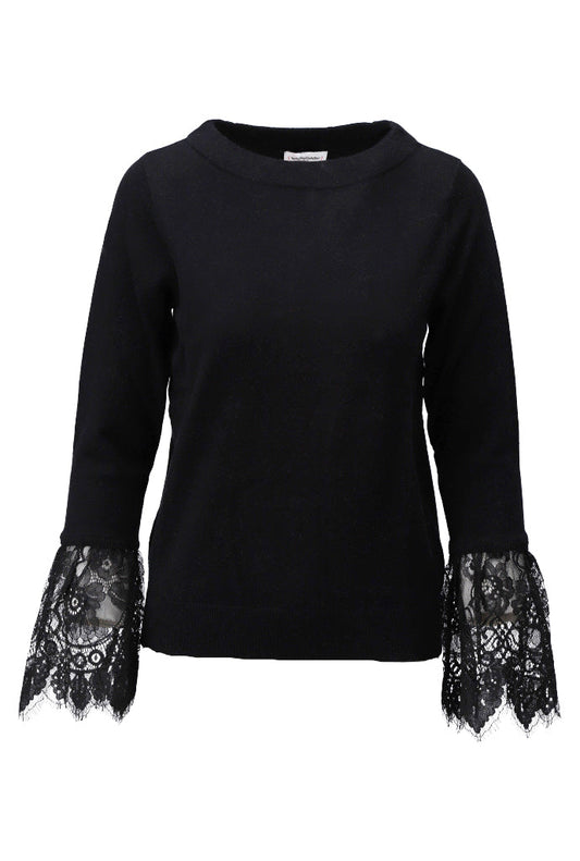 K Design D840L Black Lace Trim Top