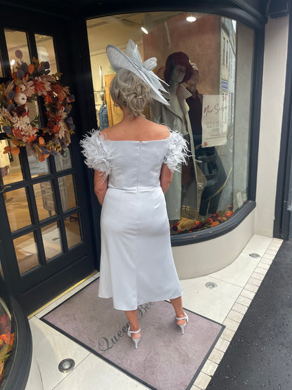 Couture Club 1G217 Grey Feather Dress