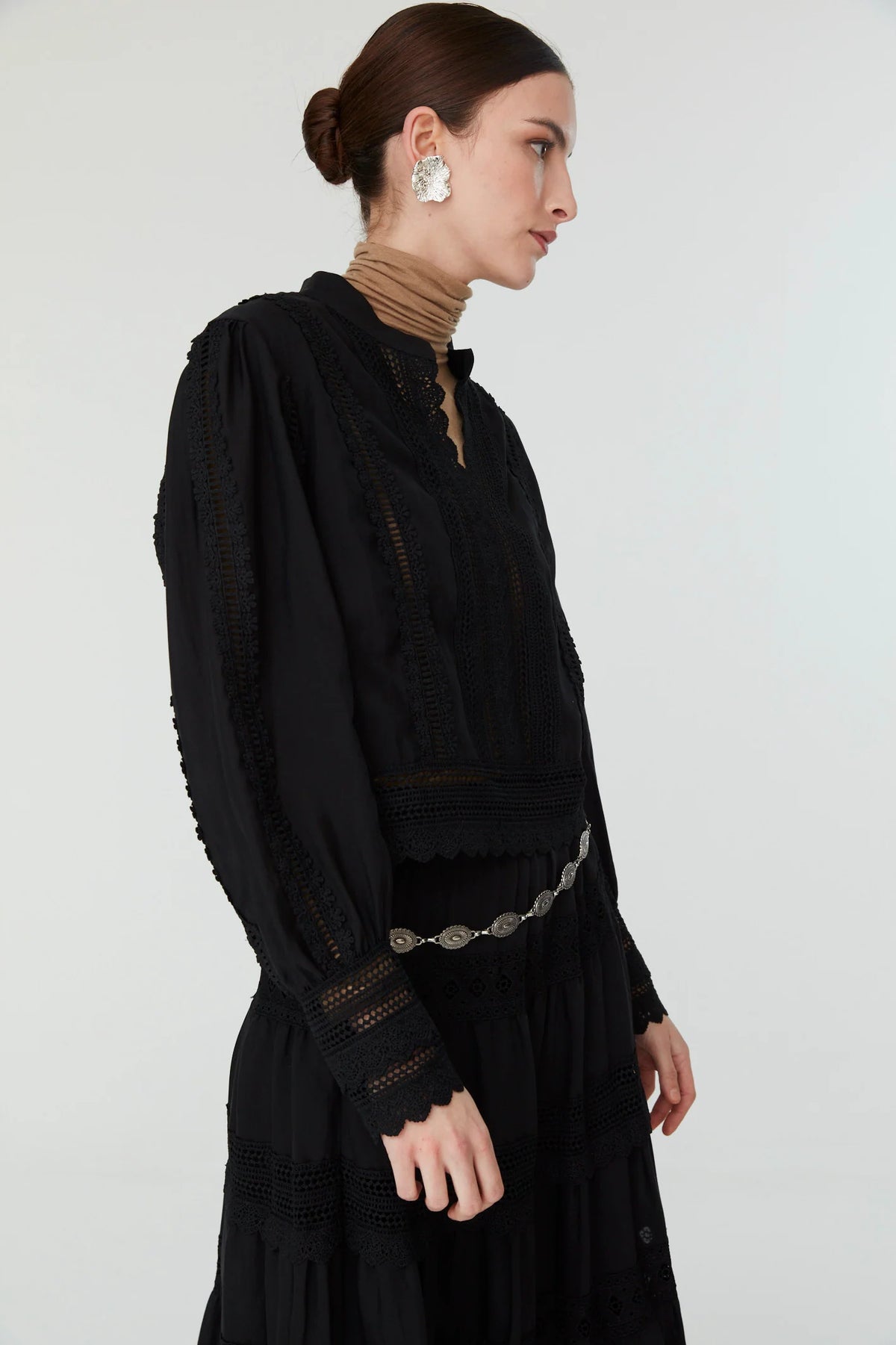 Jovonna Justina Black Blouse
