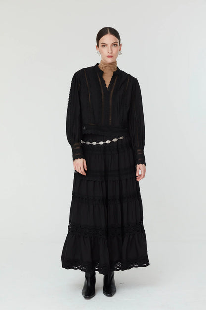 Jovonna Justina Black Blouse