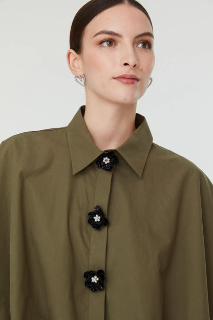 Jovonna Livia Olive Green  Blouse