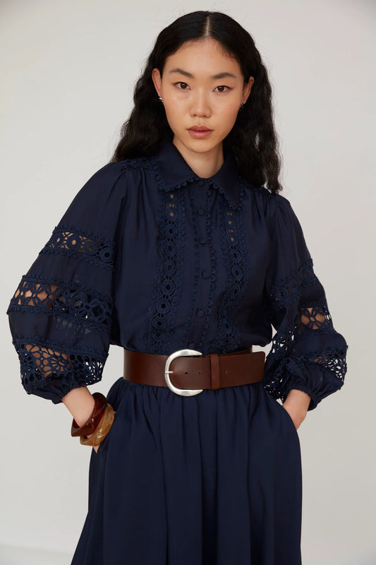Jovonna Imani Navy Blouse