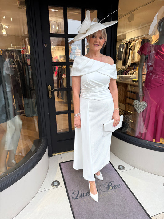 John Charles 29350A Ivory Dress