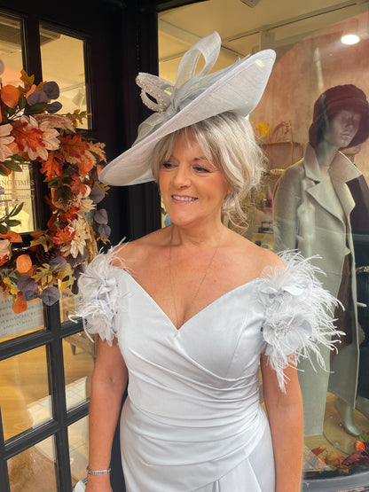 Couture Club 1G217 Grey Feather Dress