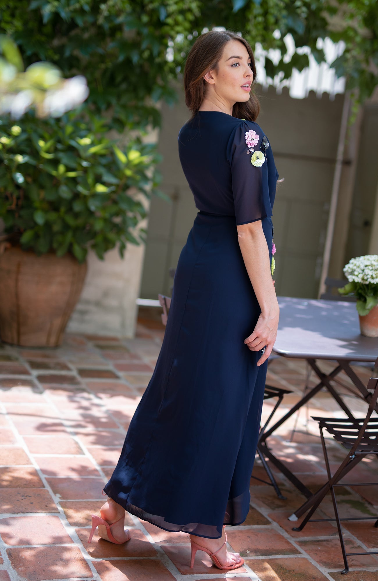 Hope & Ivy Farrah Navy Dress with Sequence