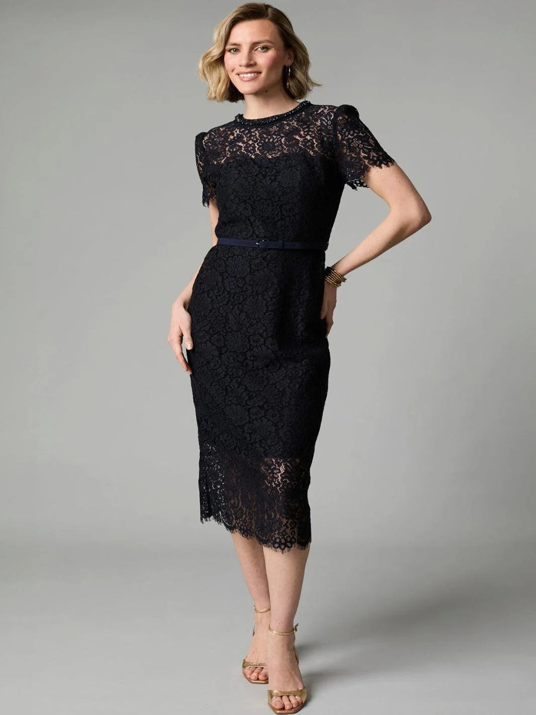 Fee G 885B/147 Annabelle Navy Lace Dress