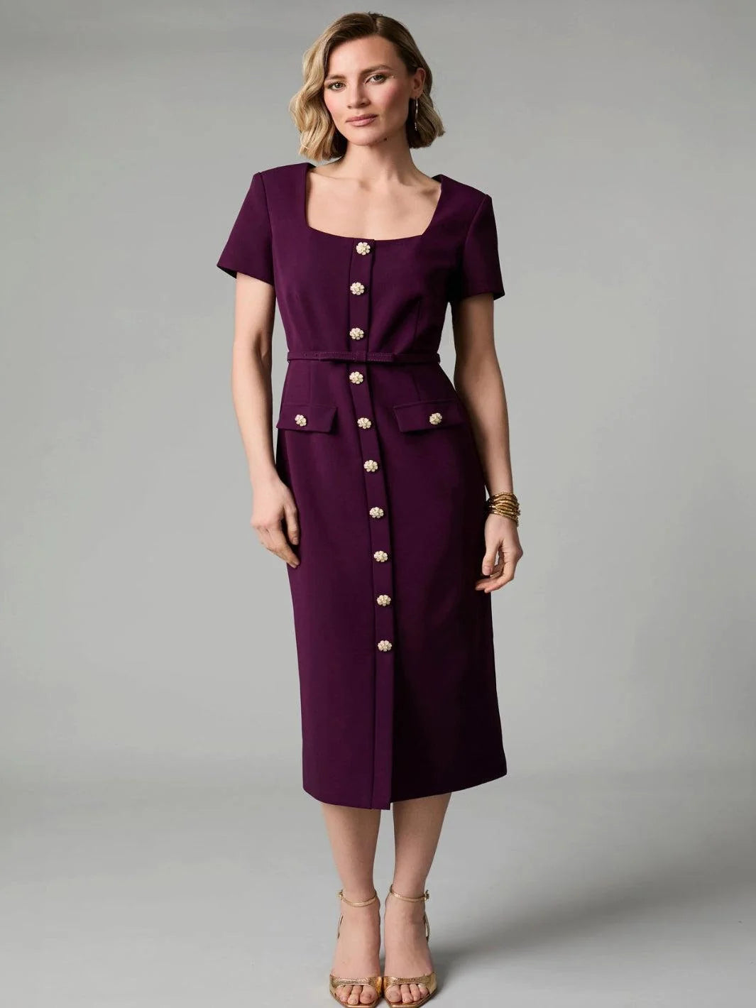 Fee G 893B/61 Felicity Plum Dress