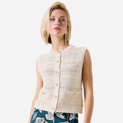 Garcia G50250 Cream Knit Vest