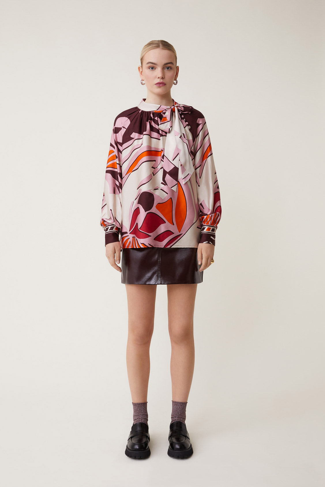 Suncoo Lila Blouse in Mixed Print