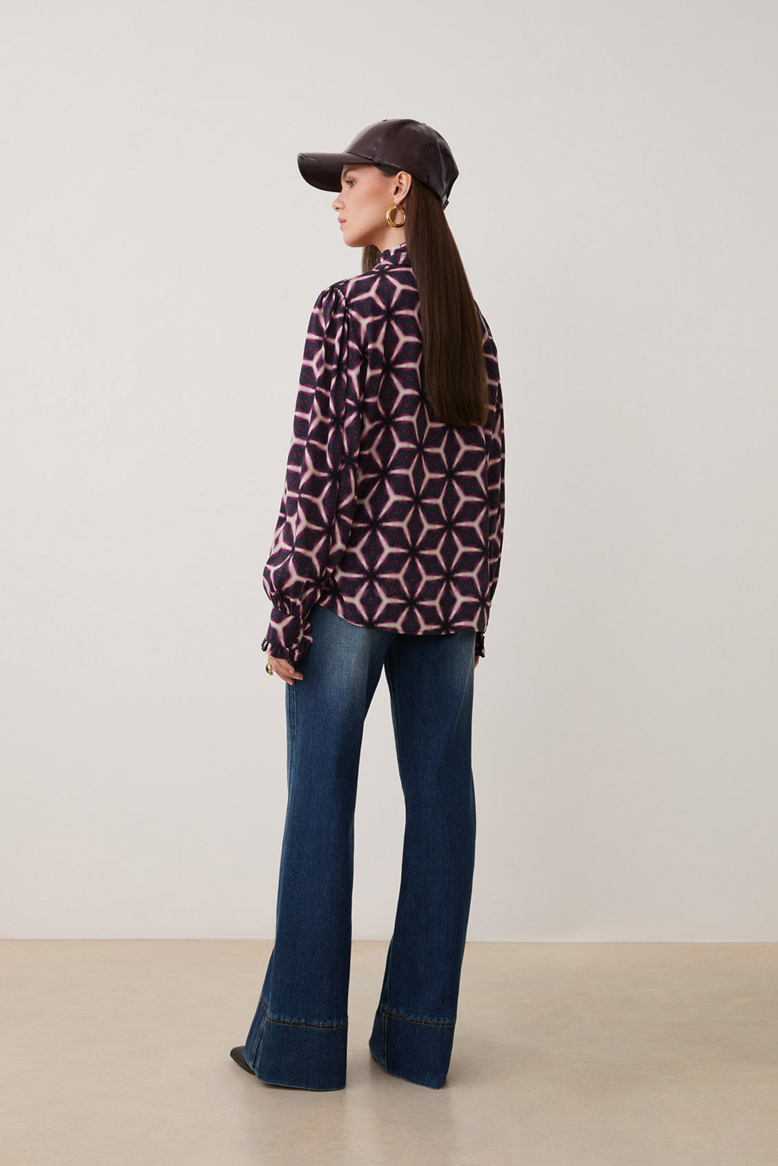 Suncoo Lahsen Violet and Cream Blouse