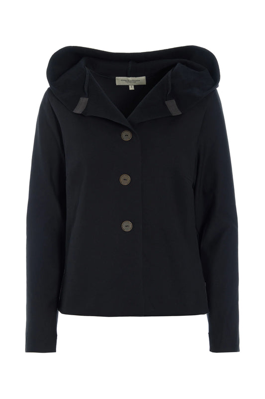Henriette Steffensen 71021 Black Hoddie Blouse