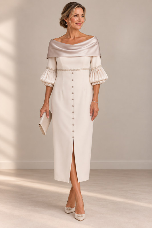 Anoola D481 Vanilla + Sand Dress