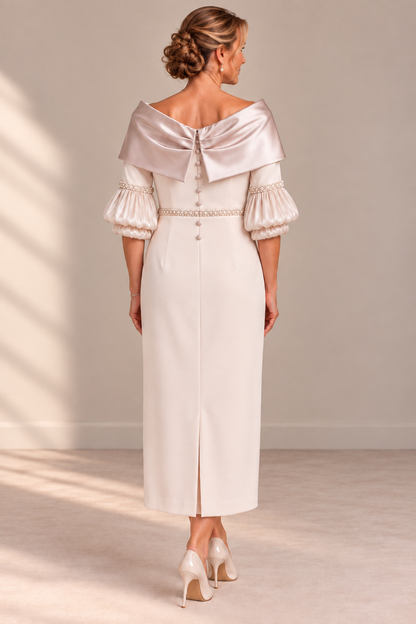 Anoola D481 Vanilla + Sand Dress
