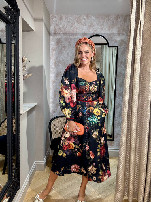 Hope and Ivy Adrienne Midi Dress