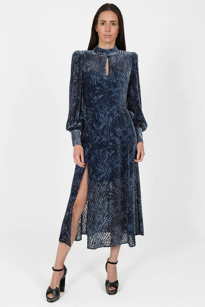 Sirens Navy Velvet Paris Dress