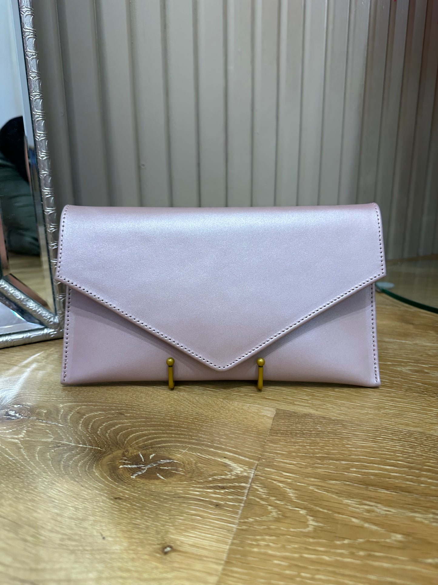 Emis Pink Metallic Envelope Bag