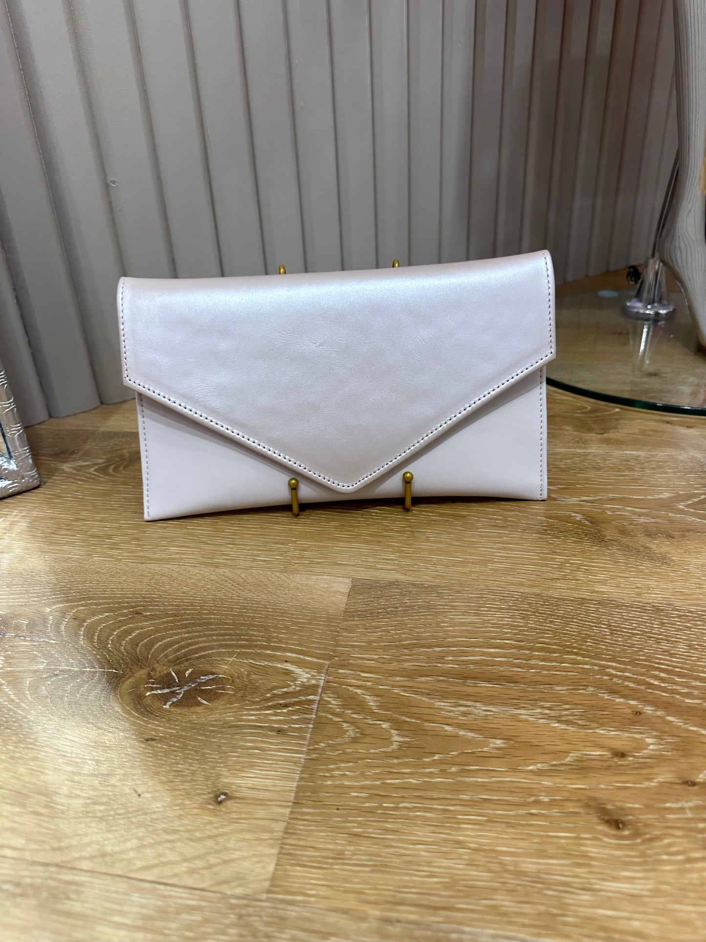 Emis Beige Envelope Handbag