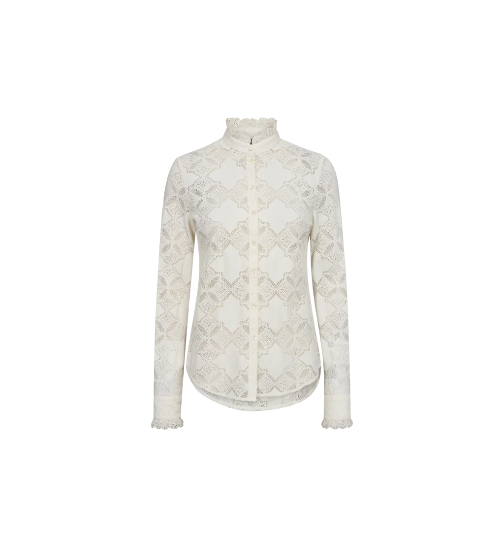 Mos Mosh Jetta Cream Lace Blouse 165490