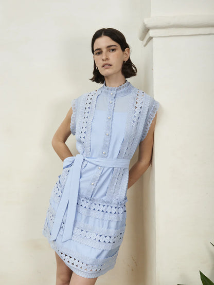Jovonna Nuage Blue Lace Dress