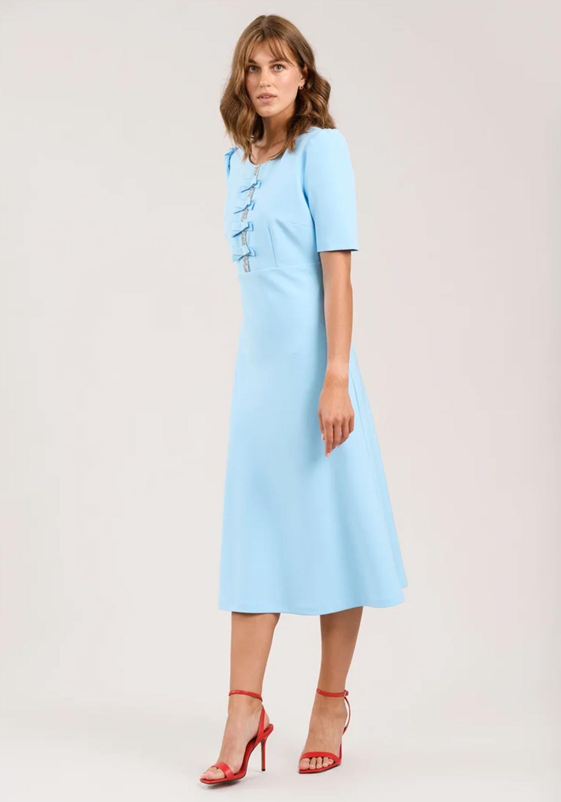 Caroline Kilkenny Jubilee Powder Blue Midi Dress
