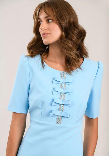 Caroline Kilkenny Jubilee Powder Blue Midi Dress