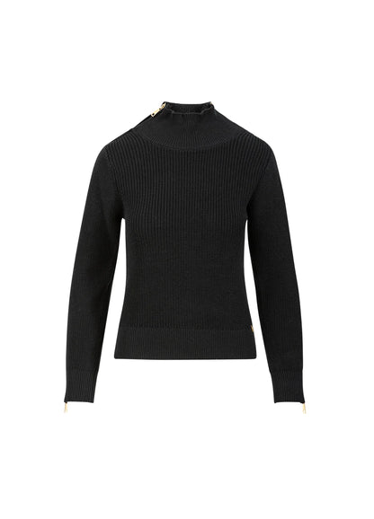 Coster 254 - 2406 Black Zipper Knit