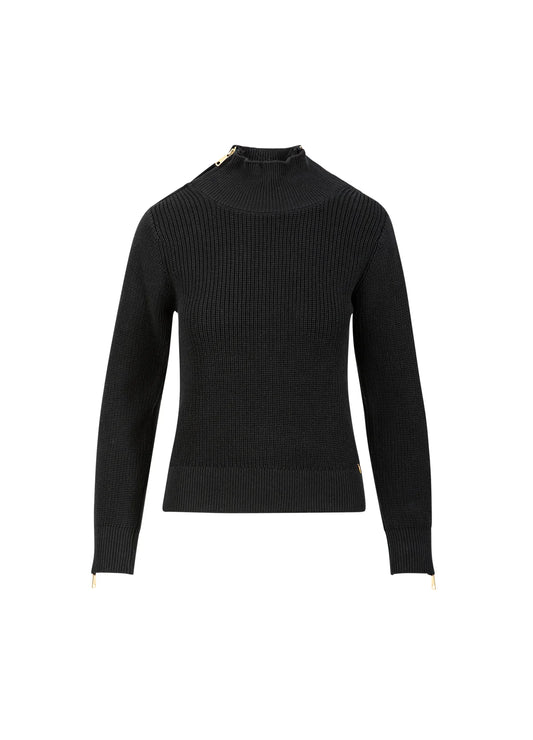 Coster 254 - 2406 Black Zipper Knit