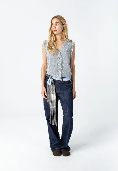 Coster 264-2414 Grey Mix Knit Vest