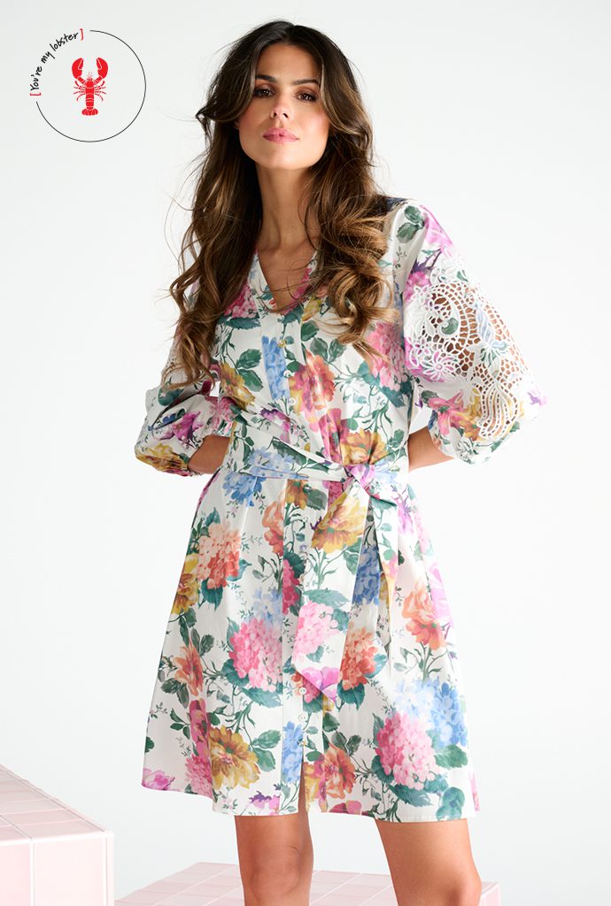 K Design C727L Printed Dress