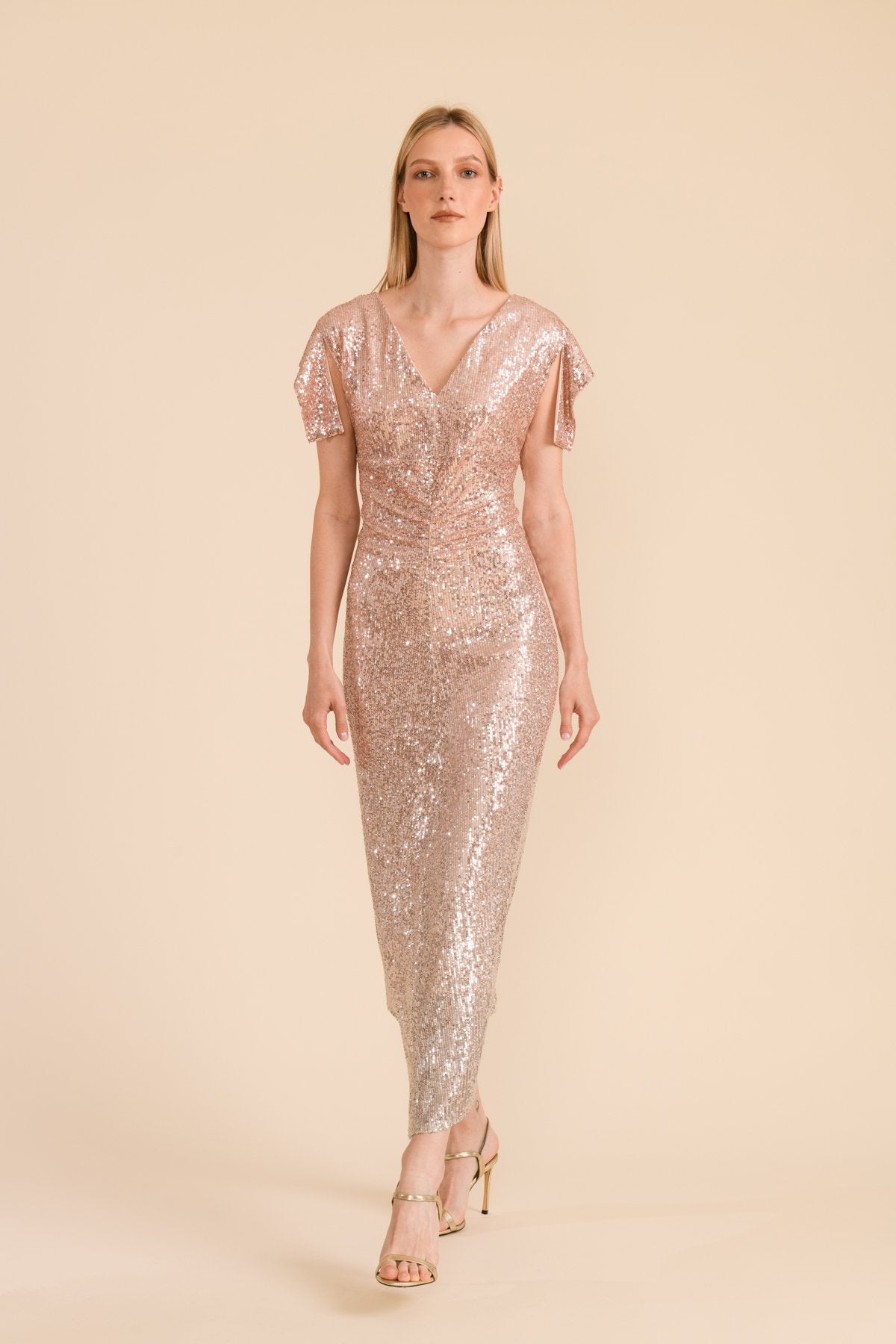Caroline Kilkenny Pink Logan Sequin Dress