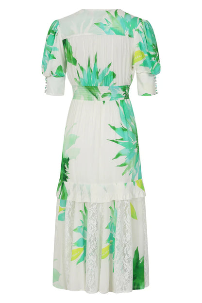 Sirens Orchid Green Flower Dress