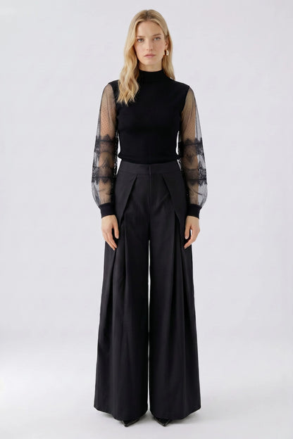 Oui 0100061 Black Turtleneck Jumper