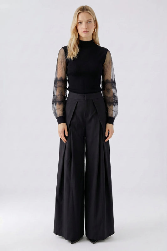 Oui 0100061 Black Turtleneck Jumper