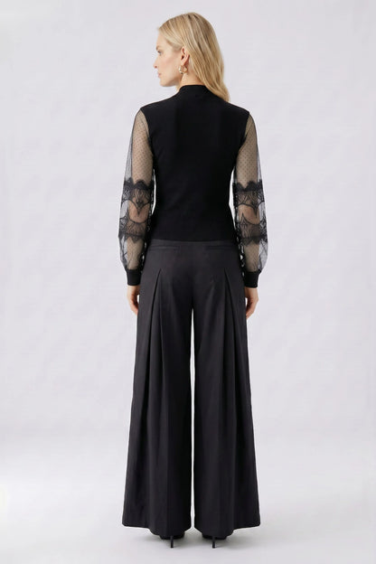Oui 0100061 Black Turtleneck Jumper