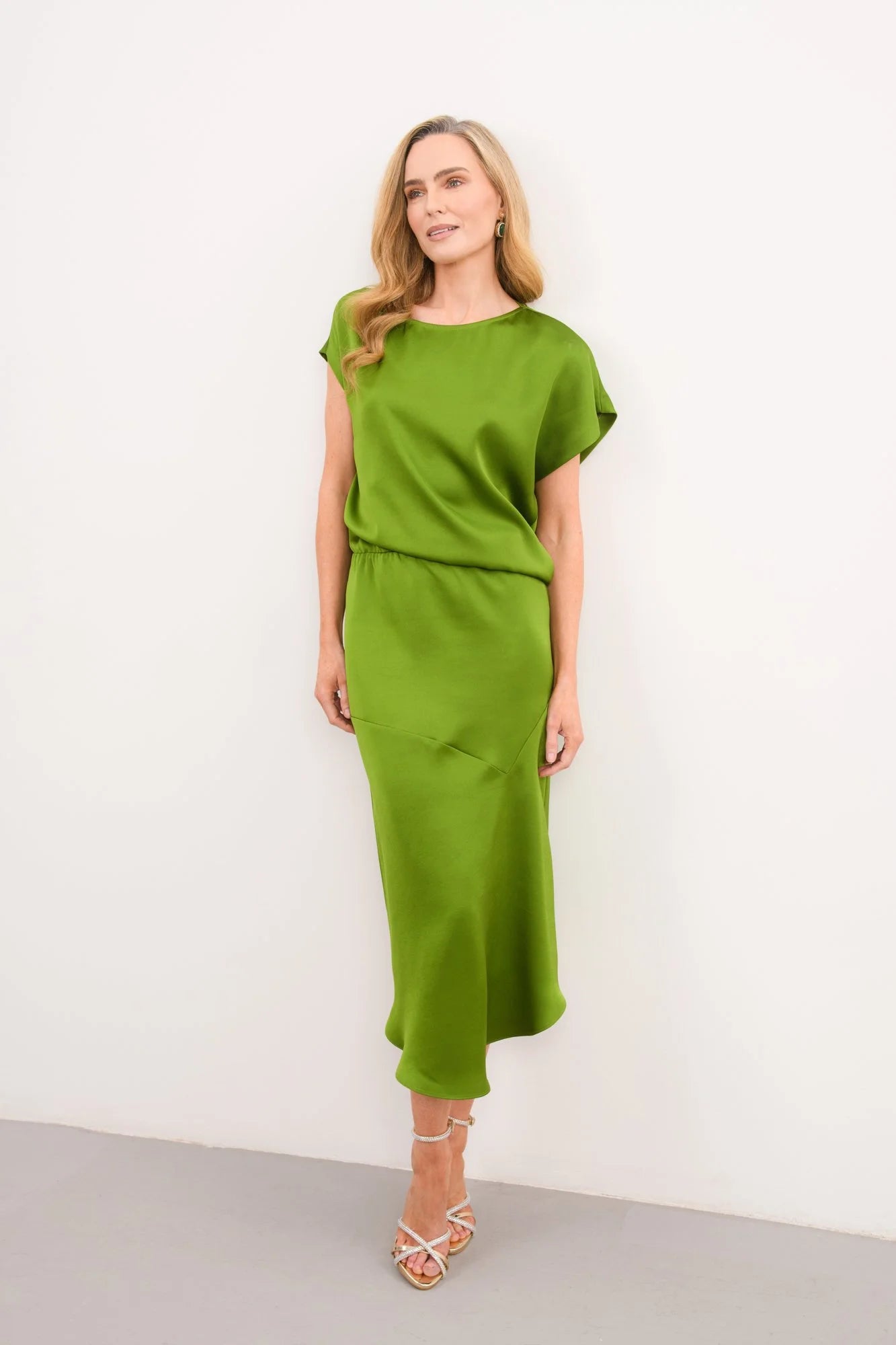 Caroline Kilkenny Ruth Forest Green Dress