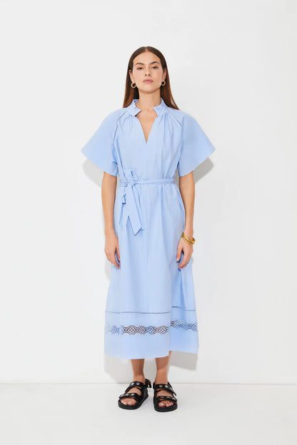 Suncoo Blue Clea Midi Dress