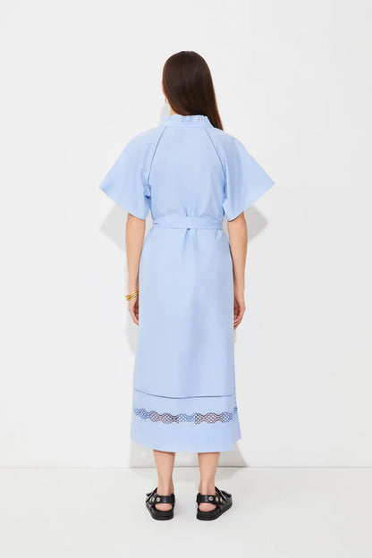 Suncoo Blue Clea Midi Dress
