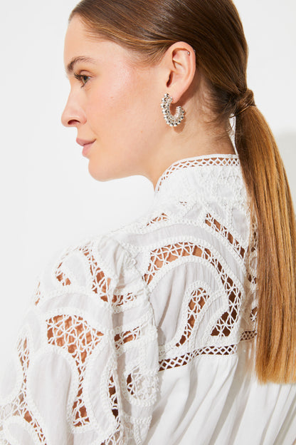 Suncoo Catleya White Embroidery Dress