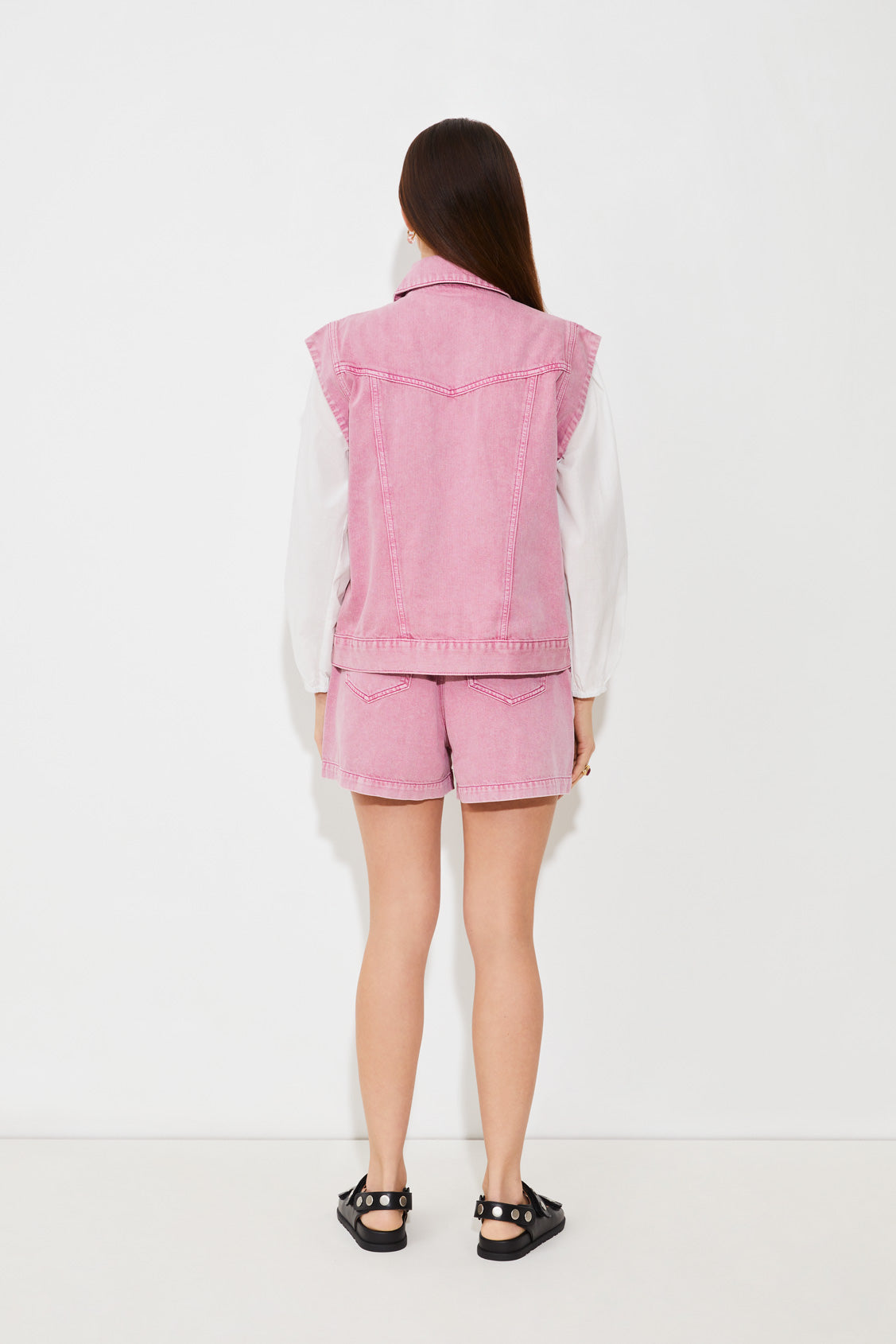 Suncoo Dido Rose Denim Vest