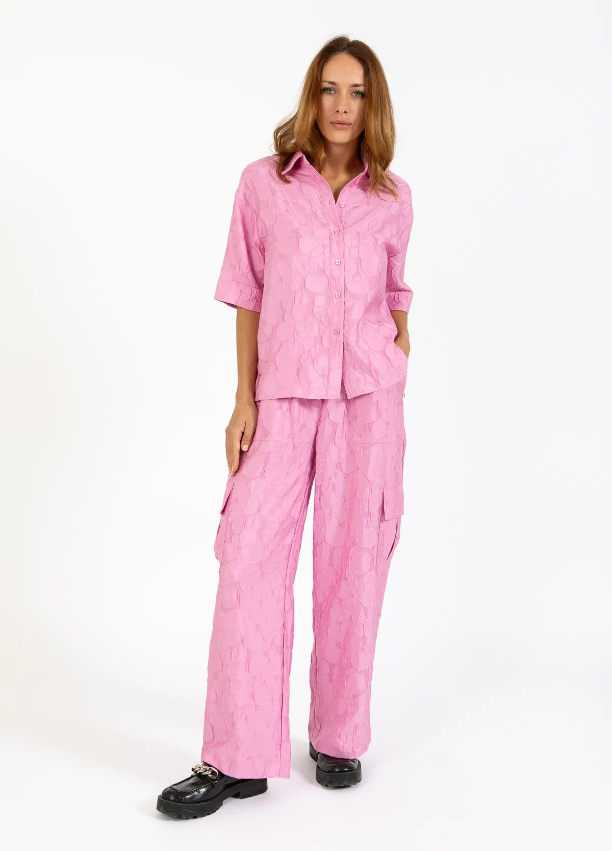 Coster Magenta Embossed Shirt