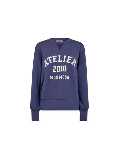Mos Mosh Nima Sweatshirt Crown Blue